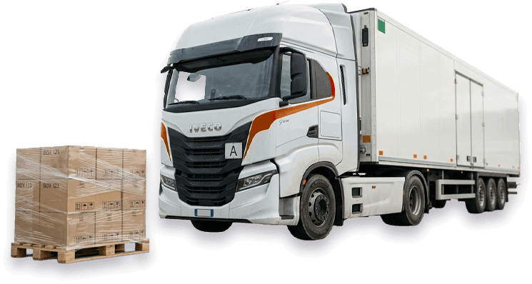 camion e bancali per servizio di trasporto